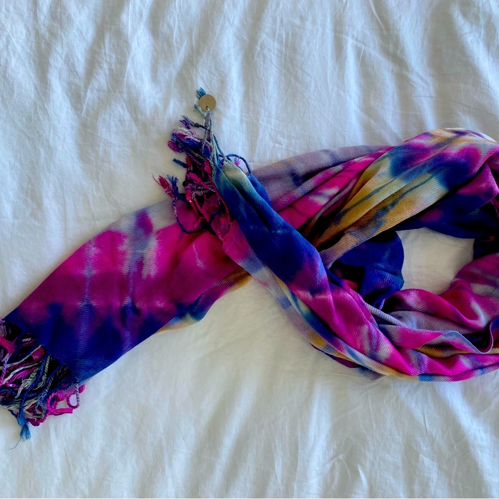 Brightly Twisted Tie-dyed scarf